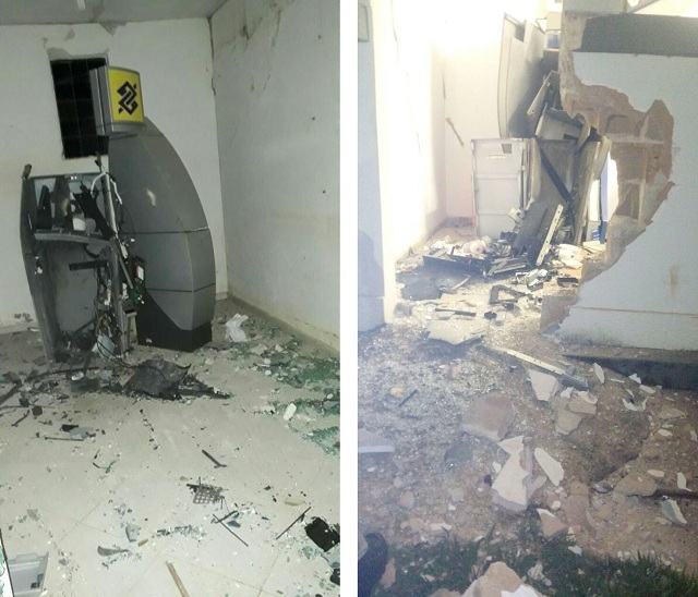 Assalto em Guapé: Caixas eletrônicos ficaram destruídos